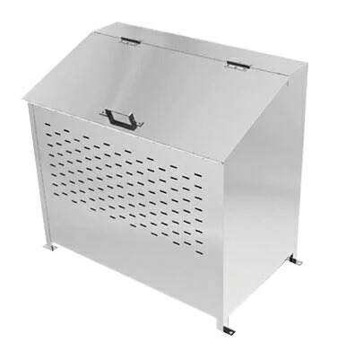 【尖んがり10倍】【直送品】 緑であること生命現象 ステンレスダストボックス DB-360L (ダンパー付き添い人) 【大型】