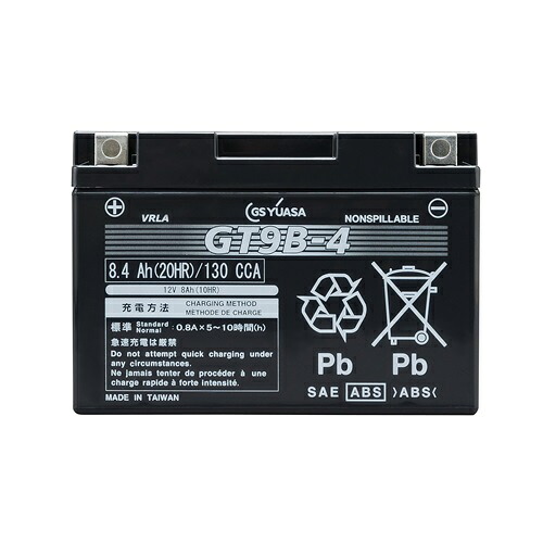 【直送品】 GSユアサ バッテリー バイク用 VRLA 制御弁式 液入・充電済み 12V GT9B-4 (GT9B-4-GY-C-ZZ1)
