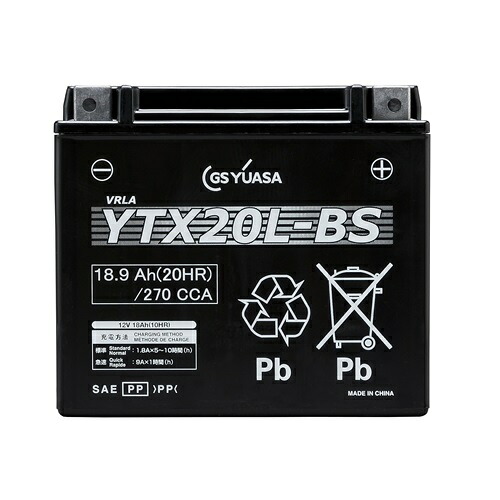 【ポイント10倍】【直送品】 GSユアサ バッテリー バイク用 VRLA 制御弁式 液入・充電済み 12V YTX20L-BS (YTX20L-BS-GY3-C) 30,316円