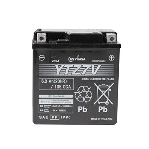 【ポイント5倍】【直送品】 GSユアサ バッテリー バイク用 VRLA 制御弁式 液入・充電済み 12V YTZ7V (YTZ7V-GY-C)｜道具屋さん店