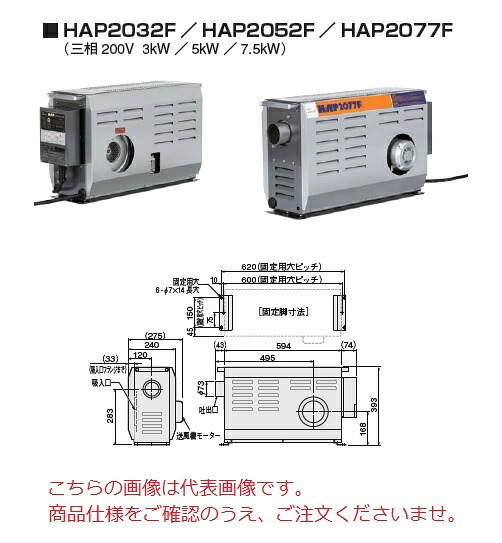 【ポイント10倍】【直送品】 八光電機 熱風発生機 HAP2052F (00013251) 【大型】