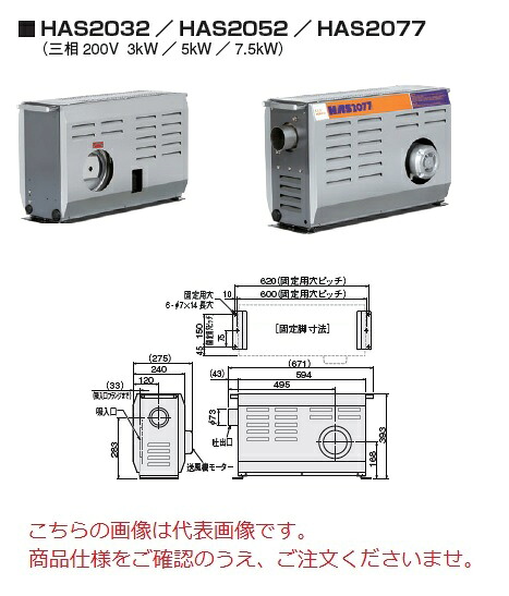 【ポイント5倍】【直送品】 八光電機 熱風発生機 HAS2077 (00013261) 【大型】