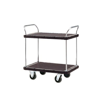 【直送品】 花岡車輌 スチール台車 ダンディ DH-T2-GS 二段・両ハンドル式・サイレントキャスター 【特大・送料別】