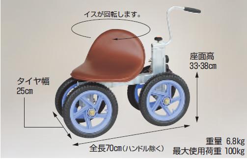 【直送品】 ハラックス スワット 乗用作業車 ハイタイプ RSA-400 ノーパンクタイヤ