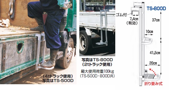 【直送品】 ハラックス トラックステッパー アオリ引っ掛けタイプ TS-800D｜道具屋さん店 14,929円