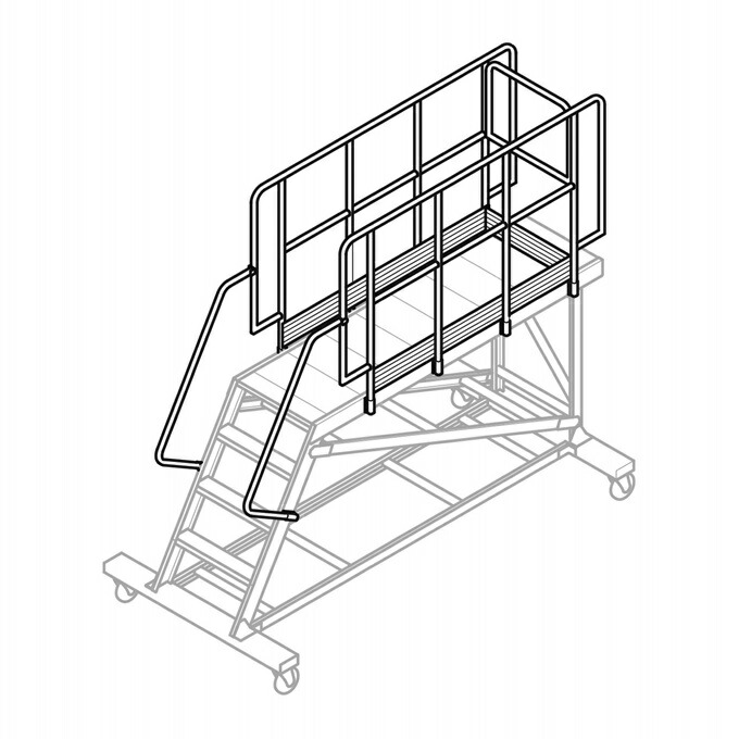 【ポイント10倍】【直送品】 長谷川工業 ハセガワ フルセット手すり(S) WB-TFS (10361) 《WBオプション》
