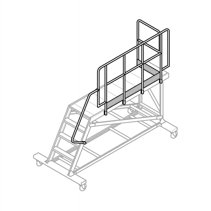 【ポイント5倍】【直送品】 長谷川工業 ハセガワ 片側開口手すり(S) WB-TKS (10363) 《WBオプション》|道具屋さん店