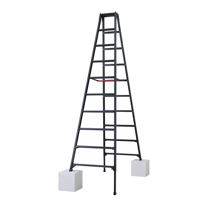 【ポイント5倍】【直送品】 長谷川工業 ハセガワ 伸縮脚立 (ワンタッチバー付) RYZB-30a (10915) 10段 【大型】｜道具屋さん店