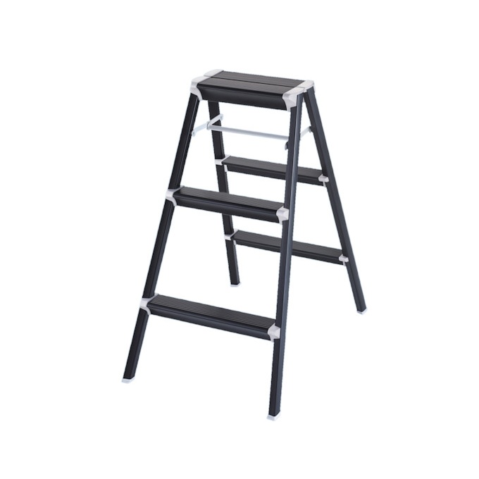 【尖んがり10倍】【直送品】 長谷川実業 ハセガワ 踏台 SK2.0-08BK (16527) 黒いこと 【大型】