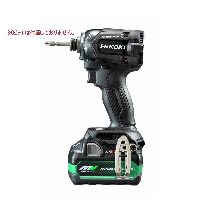 HiKOKI 18V コードレスインパクトドライバ WH18DC (2XPBZ) ストロングブラック (57804681)|道具屋さん店