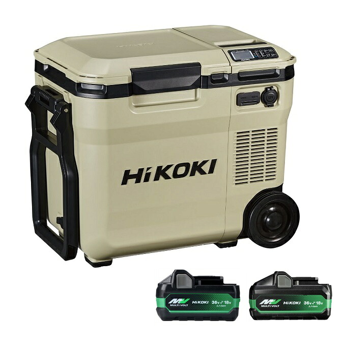【直送品】 【数量限定 特典付き】 HiKOKI コードレス冷温庫 18L UL18DC (WMBZ) サンドベージュ 【大型】|道具屋さん店