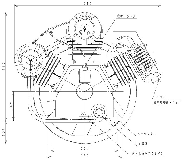 【ポイント10倍】【直送品】 日立 給油式ベビコン 11P-9.5CV 圧縮機のみ 【大型】