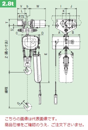 【ポイント10倍】【直送品】 日立 モートルブロック 二重速形 2.8t 揚程6m 2.8FNH-3ET2-4PBNH (本体+ET形電動トロリ+4点押ボタン) 《Fシリーズ》 【大型】｜道具屋さん店