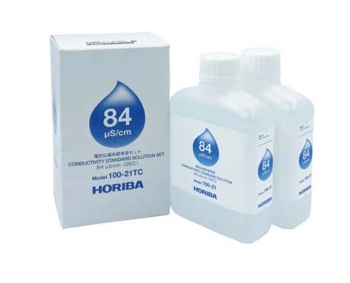 堀場製作所 電気伝導率標準液(84uS/cm 250mL 2本入り) 100-21TC (3200851141) (検査成績書付き)｜道具屋さん店