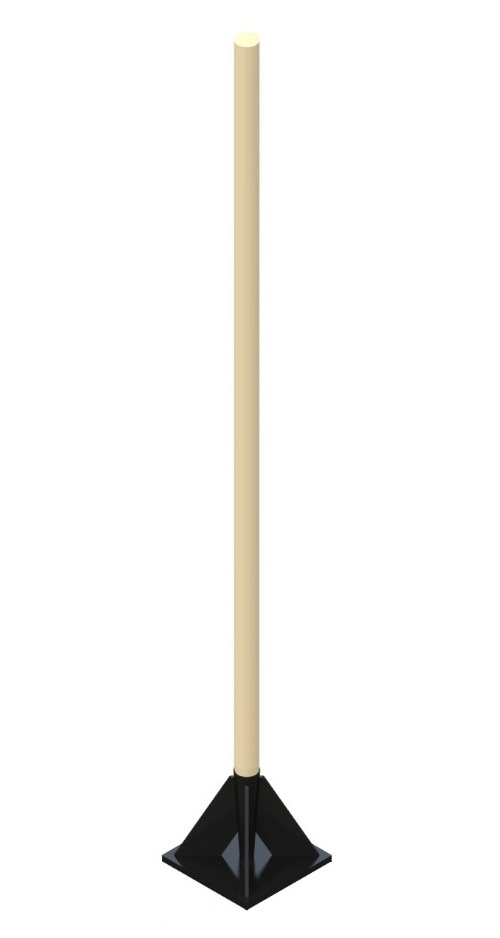 【直送品】 アイデア・サポート 舗装用木柄タンパ 正方形タイプ ISTPW150