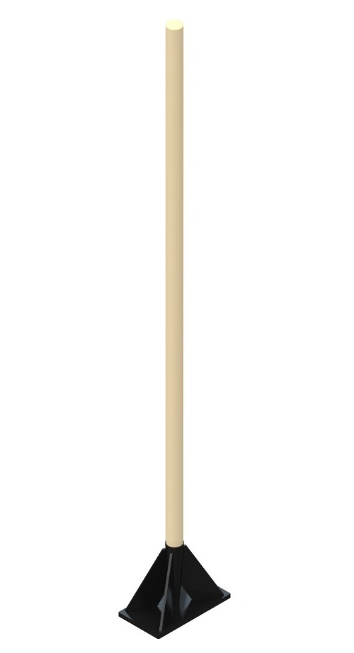 【直送品】 アイデア・サポート 舗装用木柄タンパ 長方形タイプ ISTPW180