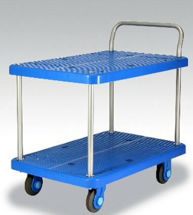 【尖んがり5倍】【直送品】 カナツー 手押し車 PLA300-T2-DS (430-01280) 《静音つづき物》 【大型】