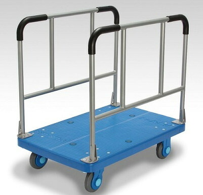 【尖んがり5倍】【直送品】 カナツー 手押し車 PLA300-W-DS (430-01350) 《長尺物持ちはこぶ車》 【大型】