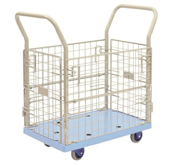 【直送品】 金沢鉄道車両 周囲の状況静音小型脂手押し車 金網付 NP-107GS 【大型】