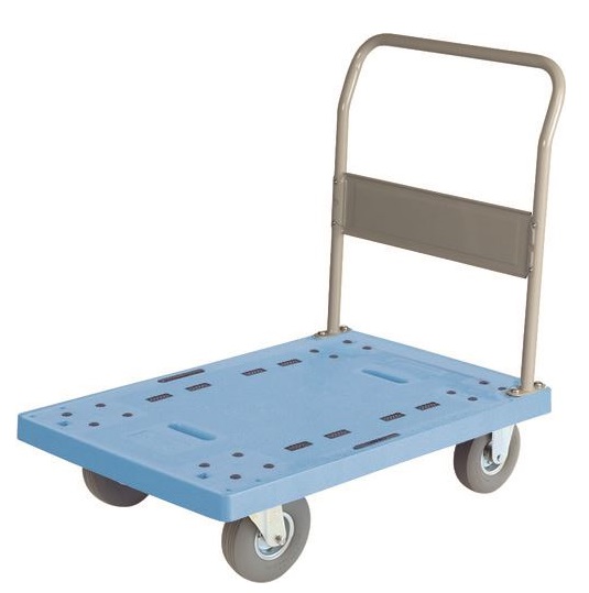 【ポイント10倍】【直送品】 金沢車輌 ノーパンククッション樹脂台車 ハンドル固定式 NP-302SL 【大型】｜道具屋さん店