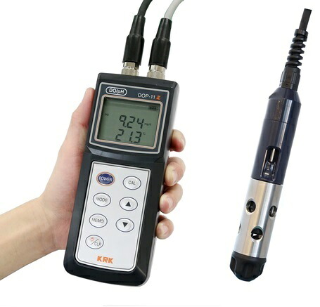 【尖んがり10倍】【直送品】 笠原理化産業 DO/PH計 DOP-11Z PH投込型電極付