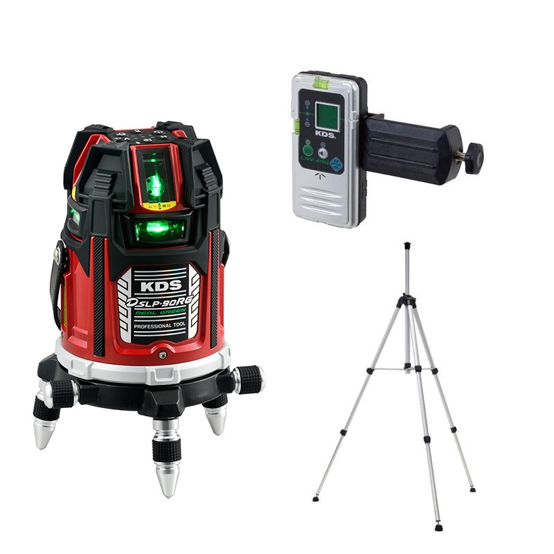 【直送品】 ムラテックKDS 電子整準リアルグリーンP90 DSLP-90RGRSA (本体+受光器LRV-4RG+三脚LEC-3)