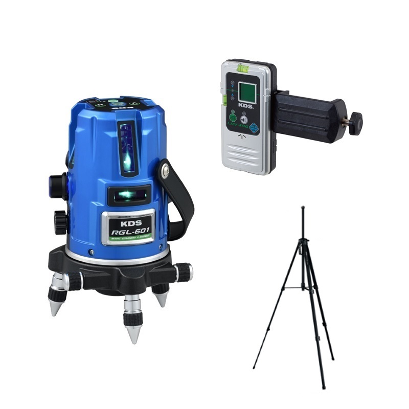 【ポイント5倍】【直送品】 ムラテックKDS ミントグリーンレーザー墨出器 RGL-601RSA (本体+受光器LRV-4RG+三脚LEC-5BK)