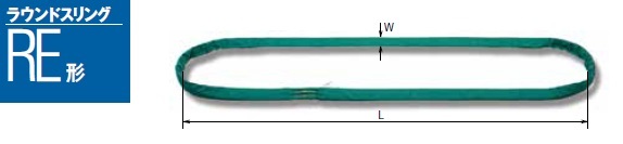 【ポイント10倍】【直送品】 キトー ラウンドスリング RE100 (RE形 80mm×3m) (RE100-3) 《繊維スリング》