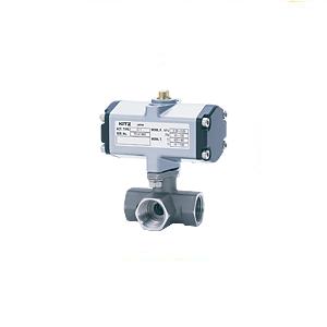 キッツ (KITZ) SCS14A製横形三方ボールバルブ C-UTNE 40A (1 1/2B) 《自動操作》|道具屋さん店