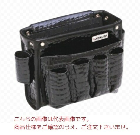 【ポイント10倍】【直送品】 KLASS(極東産機) 本革腰袋 クロコ L (11-8206)