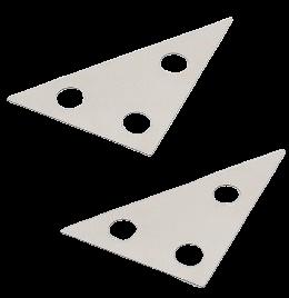 【ポイント5倍】【直送品】 KLASS(極東産機) 三角地ベラ2点セット(0.6mm厚、1.2mm厚) 13-2580