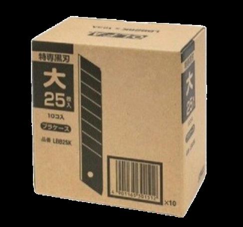 【ポイント5倍】【直送品】 KLASS(極東産機) OLFA 替刃 LBB25K 黒刃(250枚入) 63-1341