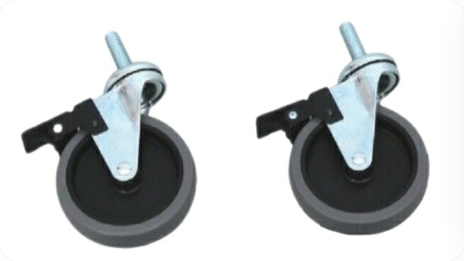 【ポイント10倍】【直送品】 KLASS(極東産機) エラストマーキャスター φ100mm(ブレーキ付き)(2ケ入) 99-3054