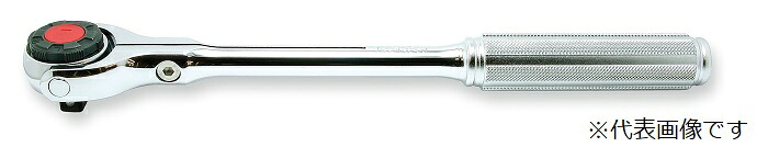 コーケン 3/8\"(9.5粍)SQ. スイベルヘッドラチェットハンドル(ローレットグリップ) 全長280粍 3776N"