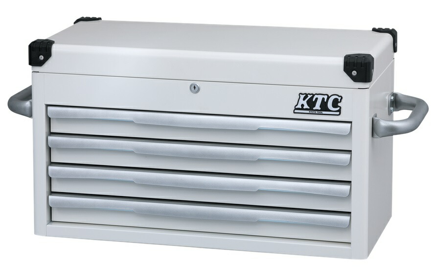 【直送品】 京都機械工具 (KTC) トップチェスト(4段4引出/ホワイト) EKR-1004WH 【法人向け・個人宅配送不可】 【大型】