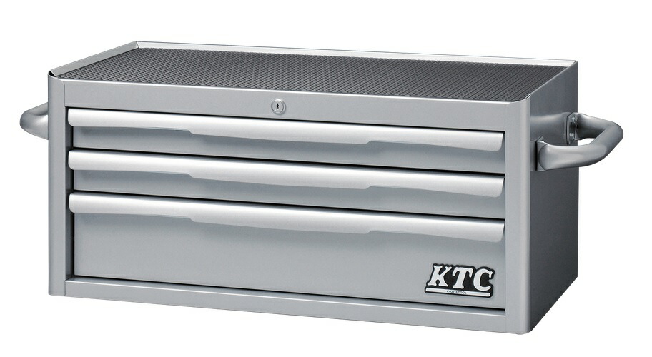 【直送品】 京都機械工具 (KTC) フラットトップチェスト(3段3引出し) シルバー EKR-2003 【法人向け・個人宅配送不可】 【大型】