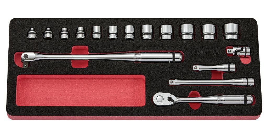 【ポイント5倍】KTC ネプロス (9.5SQ) ソケットレンチセット NTB317XC
