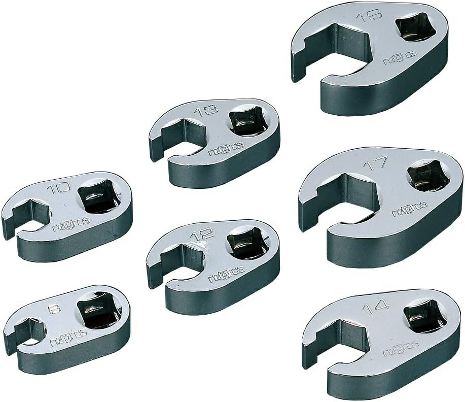 【尖んがり10倍】KTC ネプロス (9.5SQ)クローフットレンチセット NTBNS307