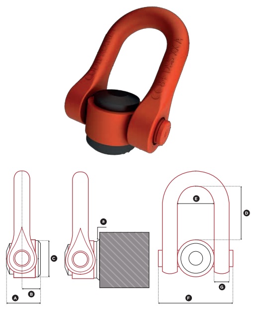 【直送品】 コディプロ 溶接 ダブルスイベルシャックル WE.DSS 10