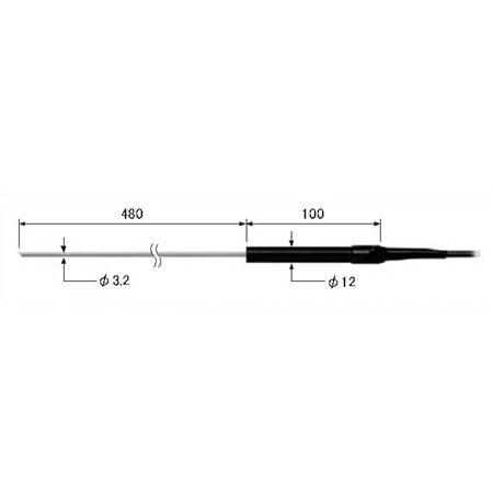 【ポイント10倍】ライン精機 (LINE) ワイヤタイプ熱電対プローブ(K型) KB-20A