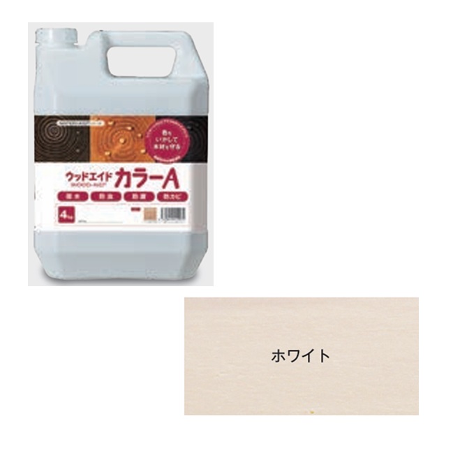 【ポイント10倍】【直送品】 日本マテリエイド ウッドエイド(WOOD-AID) カラーA ホワイト 4kg|道具屋さん店