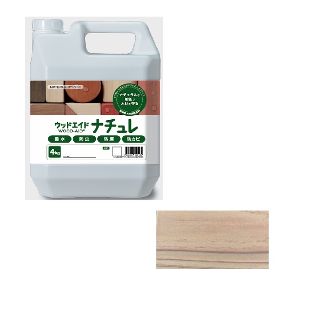 【直送品】 日本マテリエイド ウッドエイド（WOOD-AID） ナチュレ クリア 4kg