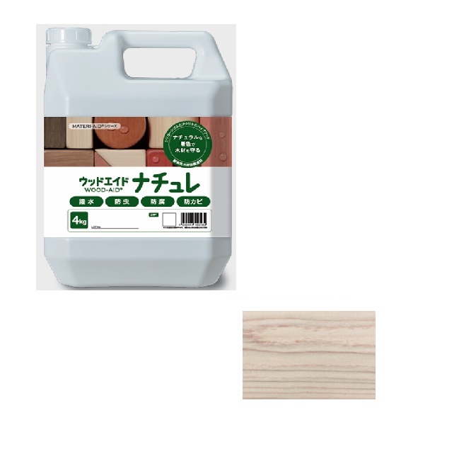 【直送品】 日本マテリエイド ウッドエイド（WOOD-AID） ナチュレ ホワイト 4kg
