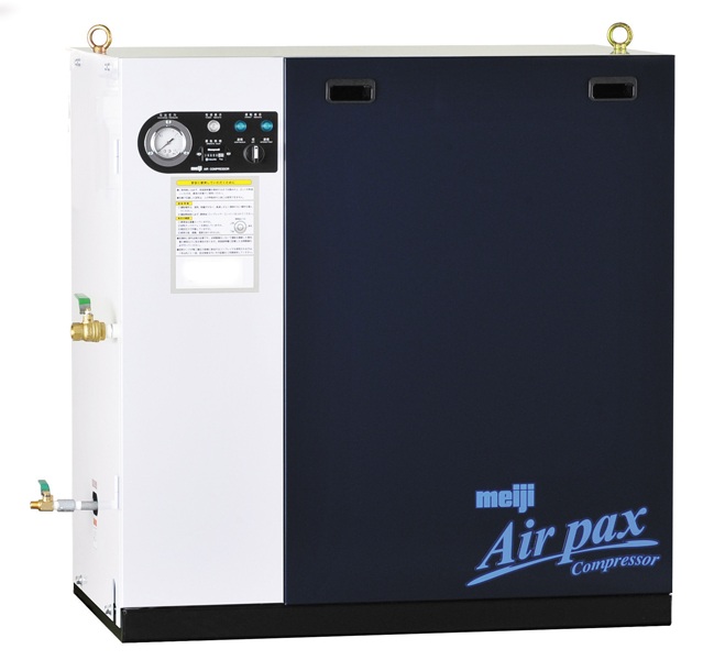 【尖んがり10倍】【直送品】 明治機械製造所 パッケージコンプレッサ レシプロ エアパックス APK-37D 6P (三相 200V 60サイクル) 【大型】