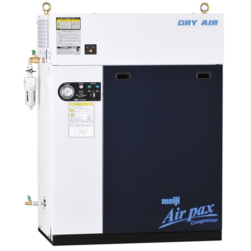 【尖んがり5倍】【直送品】 明治機械製造所 パッケージコンプレッサ レシプロ ドライパックス DPK-37D 6P (三相 200V 60サイクル) 【大型】