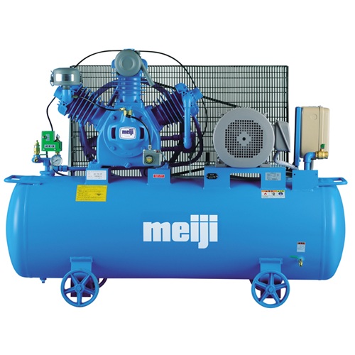 【尖んがり5倍】【直送品】 明治機械製造所 汎用コンプレッサ レシプロ 年代順の継続・断続動かす兼用式 キーパー-75D 5P (三相 200V 50サイクル) 【大型】