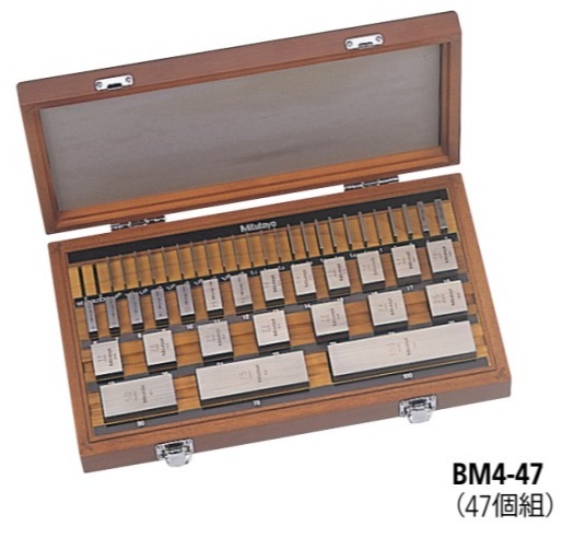 【ポイント10倍】ミツトヨ (Mitutoyo) スケヤゲージブロック標準セット 1MMベース BM4-47-2 (516-460) （47個組） 108,350円