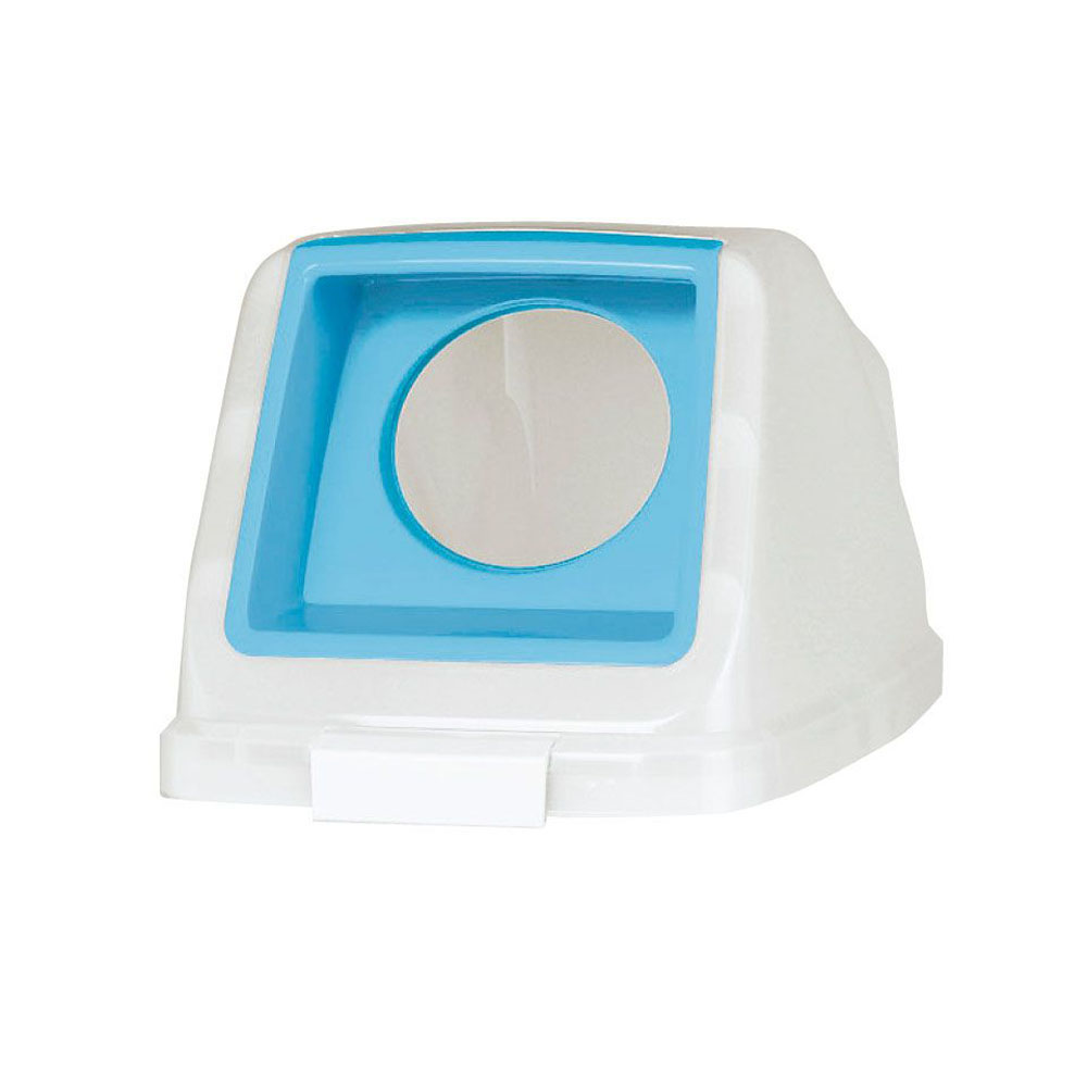 【ポイント5倍】【直送品】 ミヅシマ工業 分別ペールCN70用フタ フタ:丸穴・PET スカイブルー (2140036)