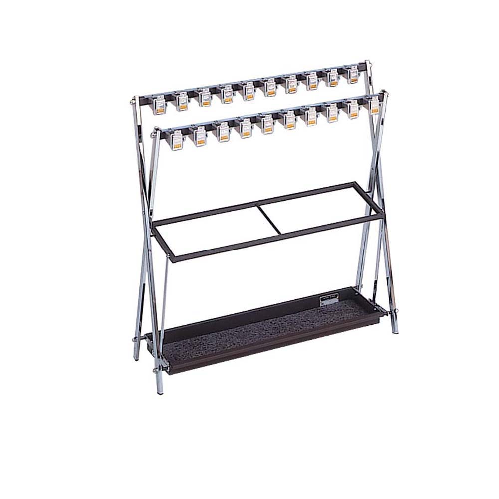【直送品】 ミヅシマ実業 鍵付折り畳み式傘立てX X-20・20本立 (2310020) 【特大・貨物輸送別】