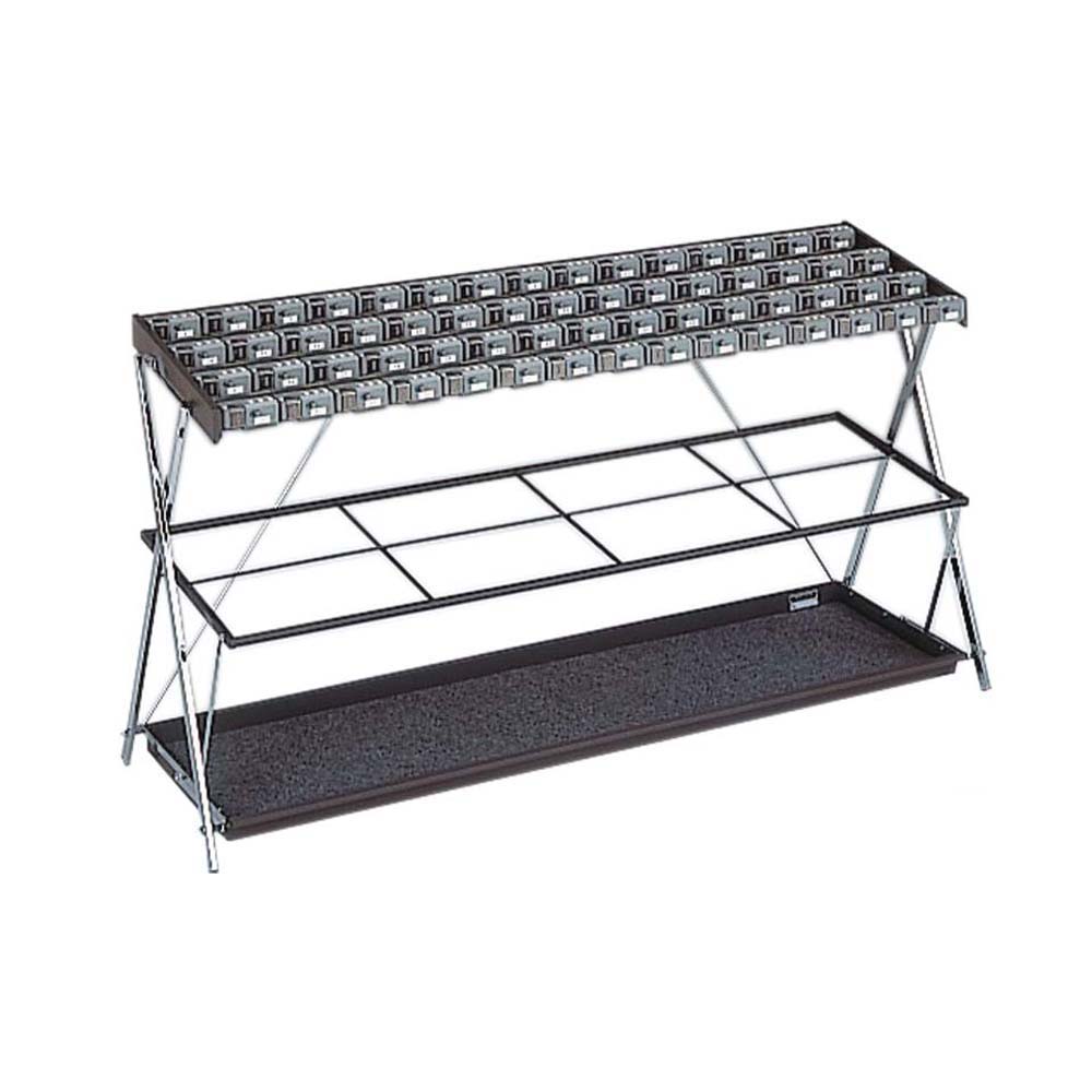 【直送品】 ミヅシマ実業 鍵付折り畳み式傘立てXD XD-60・60本立 (2310280) 【特大・貨物輸送別】